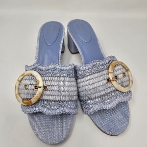 Bandolino Anni Blue Heeled Sandal Size 8.5